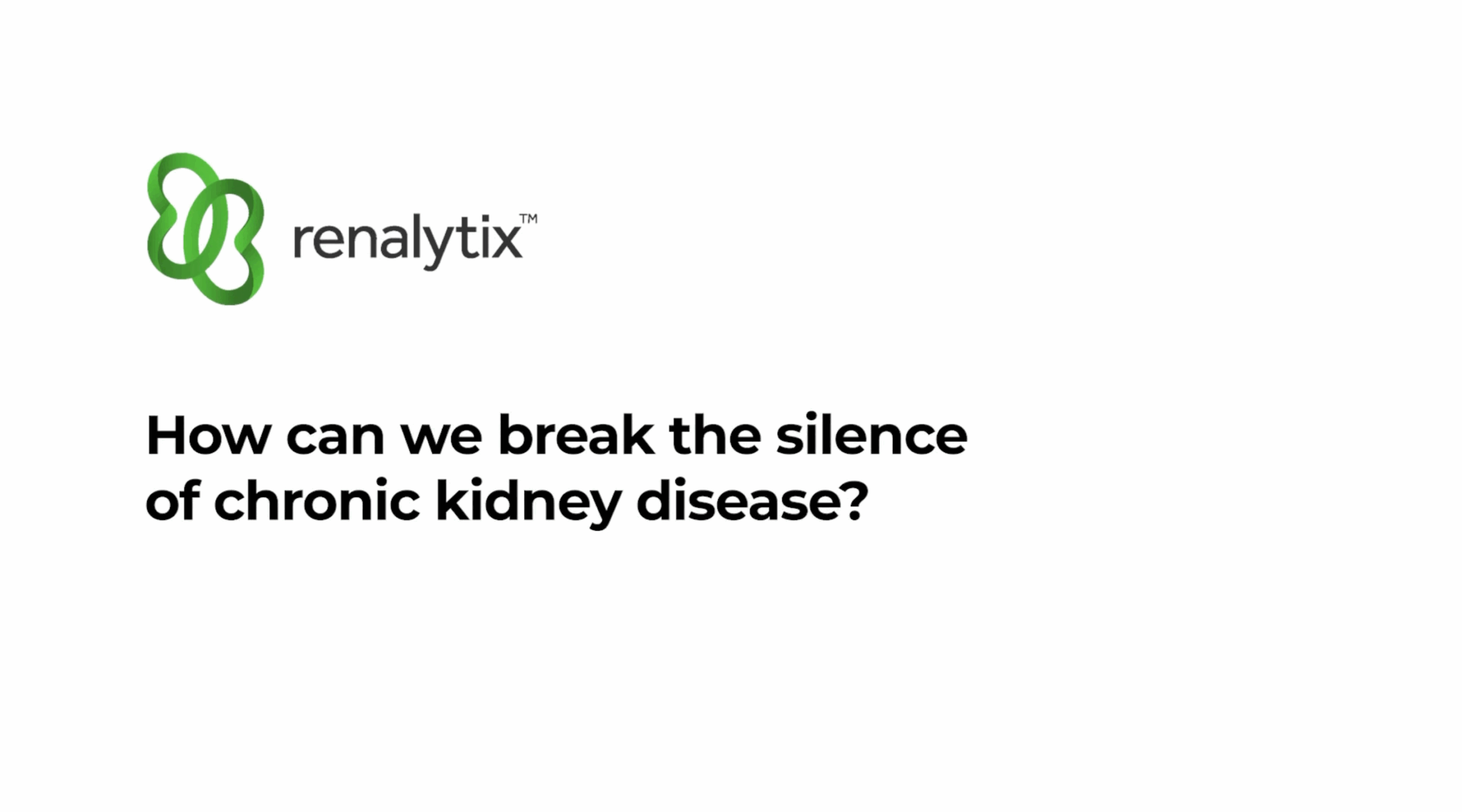 How can we break the silence of chronic kidney disease?